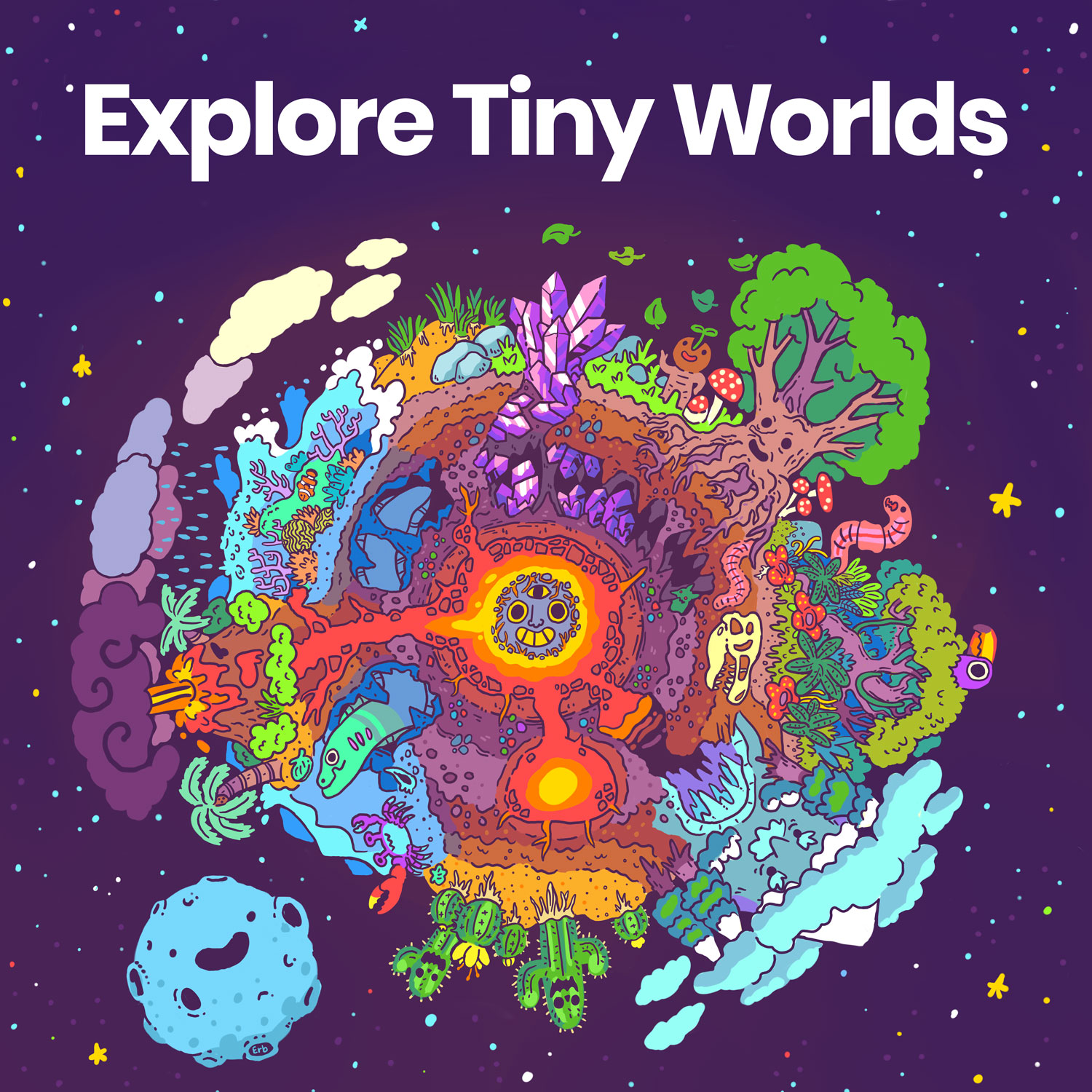 Explore Tiny Worlds album art by @Erb